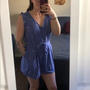 Purple Floral Romper